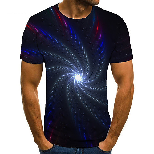 Men's T shirt 3D Print Geometric 3D Print Print Short Sleeve Casual Tops Casual Fashion Blue
Men's T shirt 3D Print Geometric 3D Print Print Short Sleeve Casual Tops Casual Fashion Blue