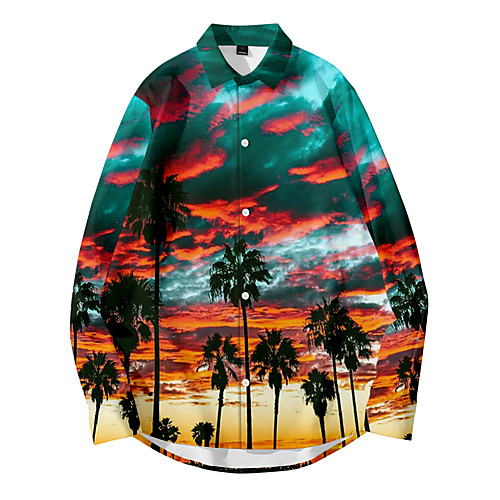 Shirt Men's Scenery Coconut Tree 3D Print Button-Down 3D Print Casual Long Sleeve Tops Casual Fashion Breathable Comfortable Rainbow
Shirt Men's Scenery Coconut Tree 3D Print Button-Down 3D Print Casual Long Sleeve Tops Casual Fashion Breathable Comfortable Rainbow