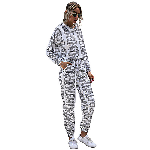 Women's Basic Streetwear Print Daily Two Piece Set Hoodies & Sweatshirts Tracksuit Pant Loungewear Jogger Pants Drawstring Print Tops
Women's Basic Streetwear Print Daily Two Piece Set Hoodies & Sweatshirts Tracksuit Pant Loungewear Jogger Pants Drawstring Print Tops
