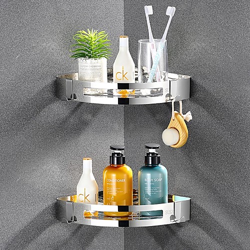 Bathroom Triangle Shelf Aluminum Material New Design Corner Shelf Wall Mounted Free Punched 1pc
Bathroom Triangle Shelf Aluminum Material New Design Corner Shelf Wall Mounted Free Punched 1pc