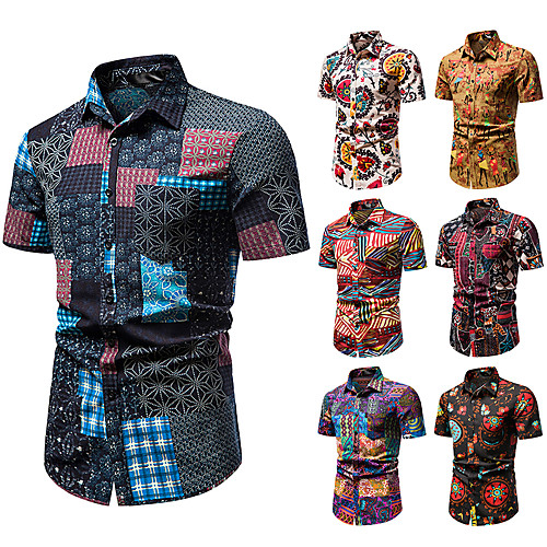 Men's Shirt Other Prints Abstract Short Sleeve Daily Tops 100% Cotton Button Down Collar Light Yellow Black / Red Black / White
Men's Shirt Other Prints Abstract Short Sleeve Daily Tops 100% Cotton Button Down Collar Light Yellow Black / Red Black / White