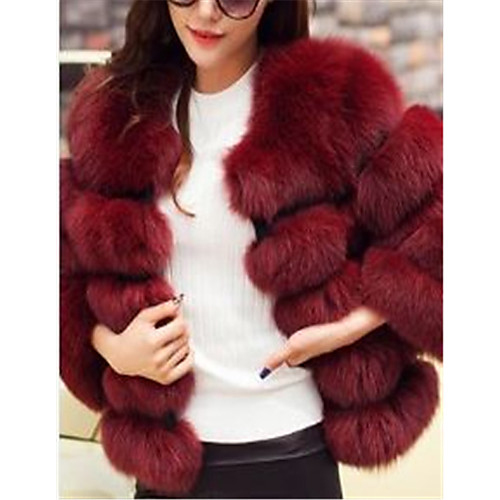 Women's Faux Fur Coat Work Winter Short Coat Regular Fit Streetwear Jacket Long Sleeve Solid Colored Blue Blushing Pink / Plus Size
Women's Faux Fur Coat Work Winter Short Coat Regular Fit Streetwear Jacket Long Sleeve Solid Colored Blue Blushing Pink / Plus Size