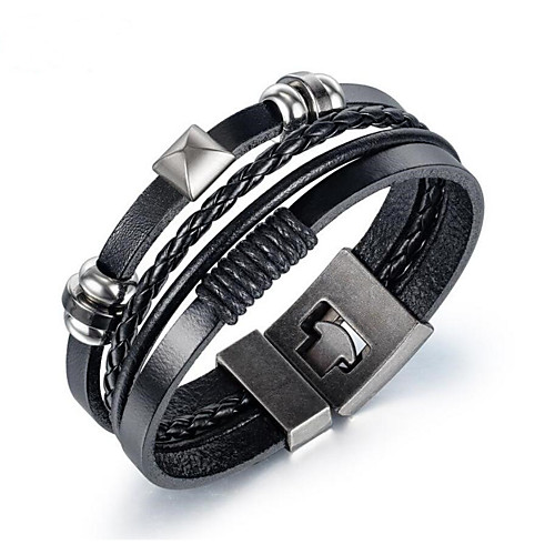 Men's Bracelet Vintage Style Vintage Theme Fashion Leather Bracelet Jewelry Black For Anniversary Gift Date Festival
Men's Bracelet Vintage Style Vintage Theme Fashion Leather Bracelet Jewelry Black For Anniversary Gift Date Festival