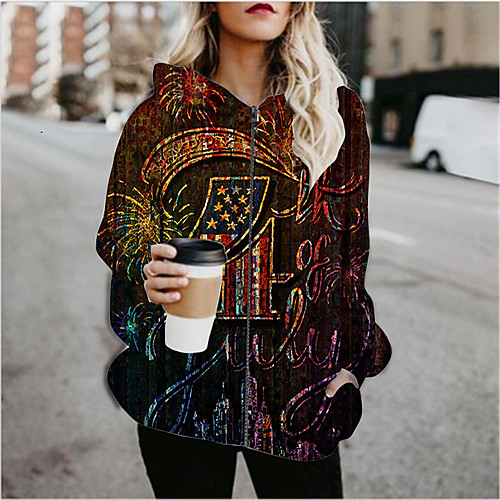 Women's Hoodied Jacket Daily Spring & Fall Regular Coat Regular Fit Active Streetwear Jacket Long Sleeve Color Block Print Green / Holiday
Women's Hoodied Jacket Daily Spring & Fall Regular Coat Regular Fit Active Streetwear Jacket Long Sleeve Color Block Print Green / Holiday