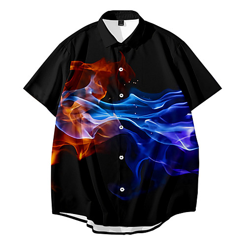 Shirt Men's Lightning 3D Print Button-Down 3D Print Daily Short Sleeve Tops Casual Comfortable Black
Shirt Men's Lightning 3D Print Button-Down 3D Print Daily Short Sleeve Tops Casual Comfortable Black