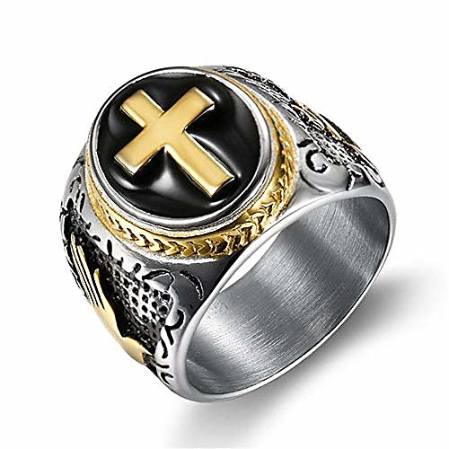 Vintage Men's Cross Ring Stainless Steel 316L Hand of God Ring Titanium Religious Jewelry Size 7-15
Vintage Men's Cross Ring Stainless Steel 316L Hand of God Ring Titanium Religious Jewelry Size 7-15