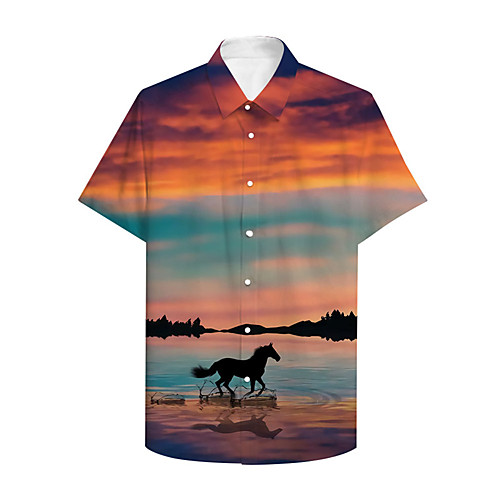 Men's Shirt 3D Print Graphic Prints Landscape Button-Down Print Short Sleeve Daily Tops Casual Hawaiian Orange
Men's Shirt 3D Print Graphic Prints Landscape Button-Down Print Short Sleeve Daily Tops Casual Hawaiian Orange