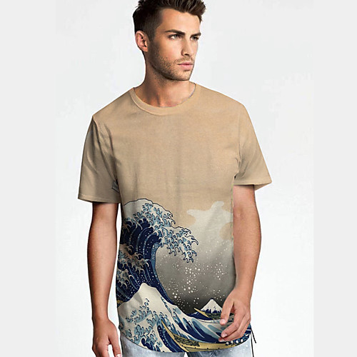 Men's T shirt Shirt 3D Print Graphic Plus Size Print Short Sleeve Daily Tops Elegant Exaggerated Round Neck Khaki
Men's T shirt Shirt 3D Print Graphic Plus Size Print Short Sleeve Daily Tops Elegant Exaggerated Round Neck Khaki