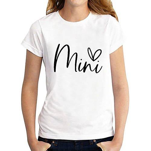 Women's T shirt Letter Print Round Neck Tops 100% Cotton Basic Basic Top White Black
Women's T shirt Letter Print Round Neck Tops 100% Cotton Basic Basic Top White Black