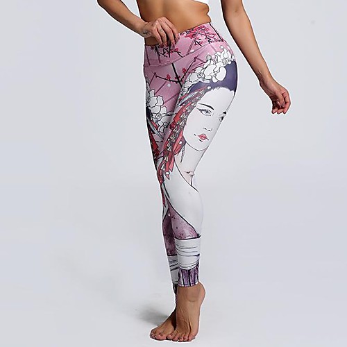 Women's Basic Casual Comfort Daily Gym Leggings Pants Print Ankle-Length Patchwork Print Blushing Pink 
Women's Basic Casual Comfort Daily Gym Leggings Pants Print Ankle-Length Patchwork Print Blushing Pink