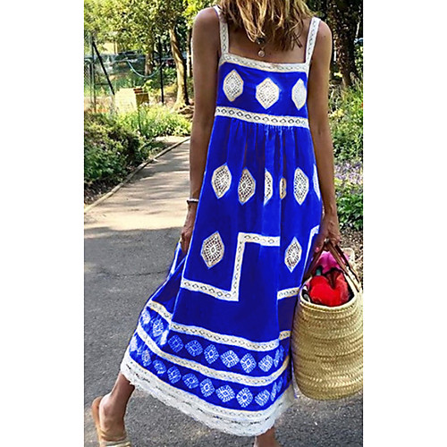 Women's Strap Dress Maxi long Dress Blue Red Green Gray Sleeveless Solid Color Geometric Print Spring Summer Square Neck Casual 2021 S M L XL XXL
Women's Strap Dress Maxi long Dress Blue Red Green Gray Sleeveless Solid Color Geometric Print Spring Summer Square Neck Casual 2021 S M L XL XXL
