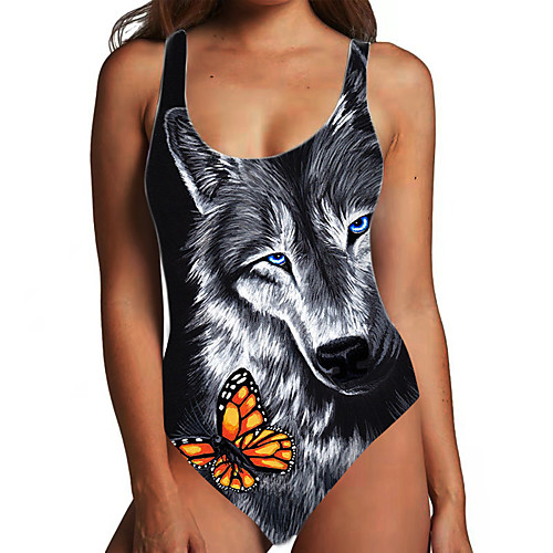 Women's One Piece Monokini Swimsuit Tummy Control Print Color Block Animal Black Swimwear Bodysuit Strap Bathing Suits New Gothic Fashion / Padless
Women's One Piece Monokini Swimsuit Tummy Control Print Color Block Animal Black Swimwear Bodysuit Strap Bathing Suits New Gothic Fashion / Padless