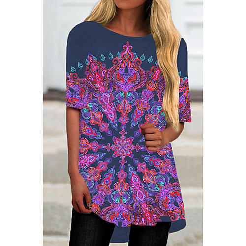 Women's Shift Dress Short Mini Dress Blue Half Sleeve Floral Color Block Geometric Print Fall Spring Round Neck Casual Holiday 2021 S M L XL XXL 3XL
Women's Shift Dress Short Mini Dress Blue Half Sleeve Floral Color Block Geometric Print Fall Spring Round Neck Casual Holiday 2021 S M L XL XXL 3XL