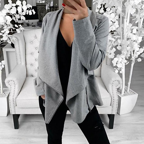 Women's Jacket Daily Fall & Winter Short Coat Slim Active Basic Jacket Long Sleeve Solid Colored Patchwork Gray Black / Holiday / Cotton
Women's Jacket Daily Fall & Winter Short Coat Slim Active Basic Jacket Long Sleeve Solid Colored Patchwork Gray Black / Holiday / Cotton