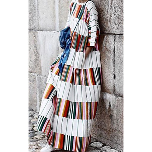 Women's Sheath Dress Maxi long Dress White Long Sleeve Striped Solid Color Print Spring Summer Round Neck Casual 2021 S M L XL XXL 3XL
Women's Sheath Dress Maxi long Dress White Long Sleeve Striped Solid Color Print Spring Summer Round Neck Casual 2021 S M L XL XXL 3XL