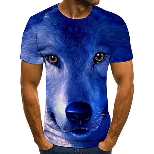 Men's T shirt 3D Print Animal 3D Print Print Short Sleeve Casual Tops Casual Fashion Blue
Men's T shirt 3D Print Animal 3D Print Print Short Sleeve Casual Tops Casual Fashion Blue
