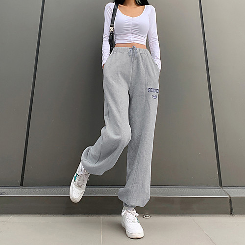 Women's Stylish Streetwear Comfort Leisure Sports Weekend Jogger Pants Plain Full Length Gray
Women's Stylish Streetwear Comfort Leisure Sports Weekend Jogger Pants Plain Full Length Gray