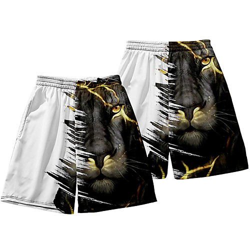 Casual / Sporty Athleisure Men's Jogger Shorts Daily Holiday Pants Short Lion Elastic Waist 3D Print Black / White
Casual / Sporty Athleisure Men's Jogger Shorts Daily Holiday Pants Short Lion Elastic Waist 3D Print Black / White