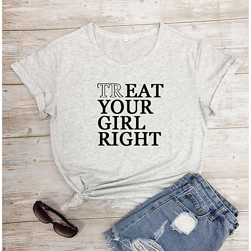 Women's T shirt Text Letter Print Round Neck Tops 100% Cotton Basic Basic Top White Black Purple
Women's T shirt Text Letter Print Round Neck Tops 100% Cotton Basic Basic Top White Black Purple