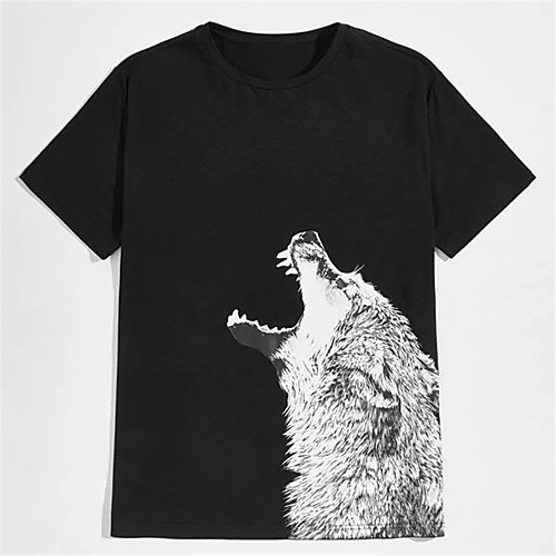 Men's Unisex T shirt Hot Stamping Wolf Animal Plus Size Print Short Sleeve Casual Tops 100% Cotton Basic Casual Fashion Black
Men's Unisex T shirt Hot Stamping Wolf Animal Plus Size Print Short Sleeve Casual Tops 100% Cotton Basic Casual Fashion Black