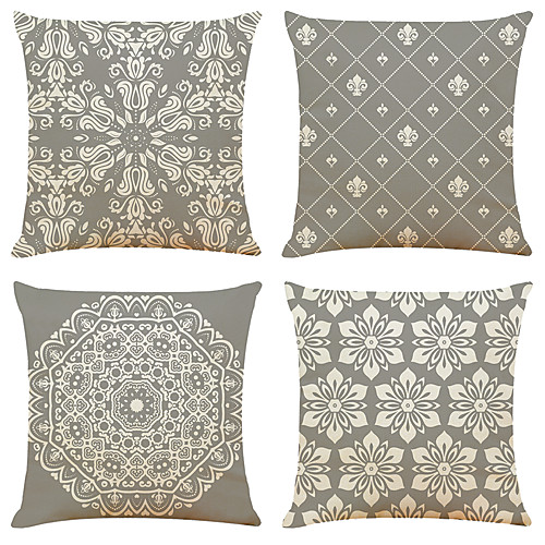 4 pcs Faux Linen Pillow Cover, Geometric Simple Classic Square Zipper Traditional Classic
4 pcs Faux Linen Pillow Cover, Geometric Simple Classic Square Zipper Traditional Classic