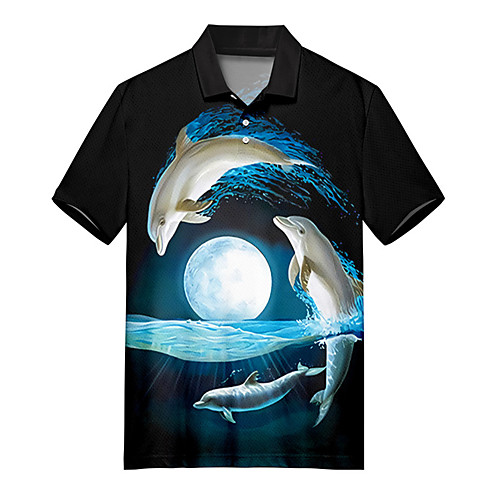 Men's Golf Shirt Tennis Shirt 3D Print Fish Animal Button-Down Print Short Sleeve Casual Tops Casual Fashion Soft Breathable Blue / Sports
Men's Golf Shirt Tennis Shirt 3D Print Fish Animal Button-Down Print Short Sleeve Casual Tops Casual Fashion Soft Breathable Blue / Sports
