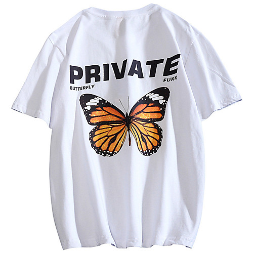 Men's Unisex T shirt Shirt Hot Stamping Butterfly Patterned Graphic Prints Plus Size Print Short Sleeve Casual Tops 100% Cotton Basic Casual Fashion Round Neck White Black / Summer
Men's Unisex T shirt Shirt Hot Stamping Butterfly Patterned Graphic Prints Plus Size Print Short Sleeve Casual Tops 100% Cotton Basic Casual Fashion Round Neck White Black / Summer