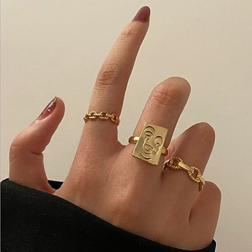 Band Ring 3-Piece Alloy Face Laugh Stylish Unique Design European 1 set Adjustable / Women's / Adjustable Ring
Band Ring 3-Piece Alloy Face Laugh Stylish Unique Design European 1 set Adjustable / Women's / Adjustable Ring