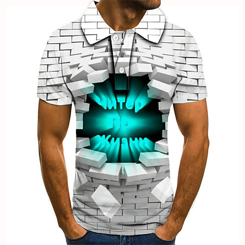 Men's Golf Shirt 3D Print 3D Graphic Prints Button-Down Short Sleeve Street Tops Casual Fashion Cool White / Sports
Men's Golf Shirt 3D Print 3D Graphic Prints Button-Down Short Sleeve Street Tops Casual Fashion Cool White / Sports