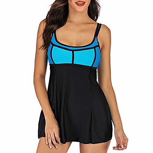Women's One Piece Swim Dress Swimsuit Slim Color Block Photo Color Swimwear Bathing Suits New Casual Sports / Padded Bras / Beach
Women's One Piece Swim Dress Swimsuit Slim Color Block Photo Color Swimwear Bathing Suits New Casual Sports / Padded Bras / Beach