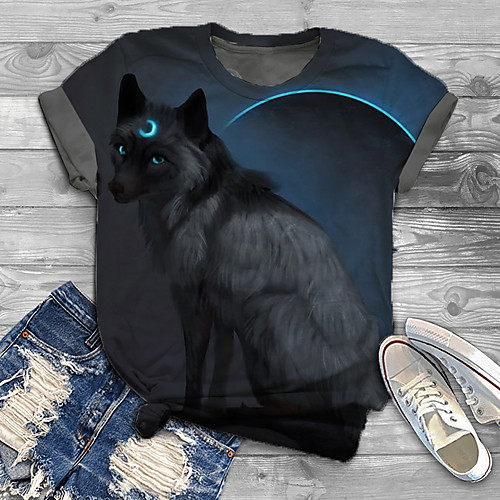 Women's Plus Size Tops T shirt Graphic Fox Animal Print Short Sleeve Crewneck Basic Black Big Size XL XXL 3XL 4XL 5XL / Holiday
Women's Plus Size Tops T shirt Graphic Fox Animal Print Short Sleeve Crewneck Basic Black Big Size XL XXL 3XL 4XL 5XL / Holiday