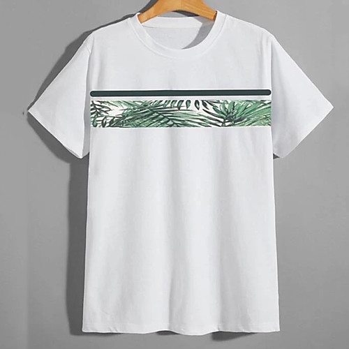 Men's Unisex Tee T shirt Hot Stamping Graphic Prints Leaves Plus Size Print Short Sleeve Casual Tops 100% Cotton Basic Designer Big and Tall White
Men's Unisex Tee T shirt Hot Stamping Graphic Prints Leaves Plus Size Print Short Sleeve Casual Tops 100% Cotton Basic Designer Big and Tall White