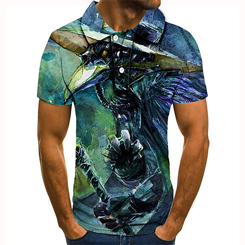 Men's Golf Shirt 3D Print Graphic Prints Monster Button-Down Short Sleeve Street Tops Casual Fashion Cool Green / Sports
Men's Golf Shirt 3D Print Graphic Prints Monster Button-Down Short Sleeve Street Tops Casual Fashion Cool Green / Sports