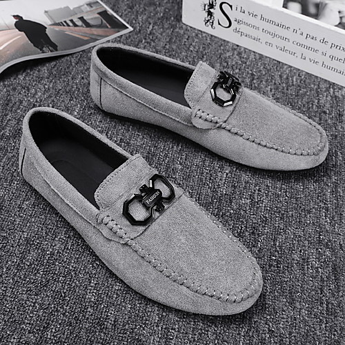Men's Loafers & Slip-Ons Suede Shoes Moccasin Comfort Loafers Casual Daily Walking Shoes Suede Breathable Non-slipping Wear Proof Gray Black Spring / Driving Shoes
Men's Loafers & Slip-Ons Suede Shoes Moccasin Comfort Loafers Casual Daily Walking Shoes Suede Breathable Non-slipping Wear Proof Gray Black Spring / Driving Shoes