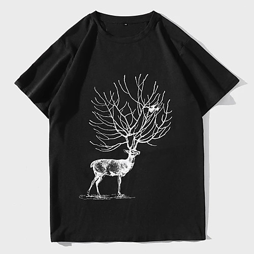 Men's Unisex Tee T shirt Hot Stamping Graphic Prints Deer Plus Size Print Short Sleeve Casual Tops 100% Cotton Basic Designer Big and Tall Black
Men's Unisex Tee T shirt Hot Stamping Graphic Prints Deer Plus Size Print Short Sleeve Casual Tops 100% Cotton Basic Designer Big and Tall Black