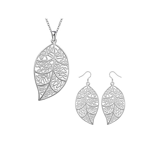 Women's Jewelry Set Cut Out Leaf Precious Fashion Silver Plated Earrings Jewelry Silver For Christmas Wedding Party Evening Street Gift 1 set
Women's Jewelry Set Cut Out Leaf Precious Fashion Silver Plated Earrings Jewelry Silver For Christmas Wedding Party Evening Street Gift 1 set