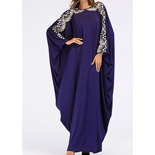 Women's Kaftan Dress Maxi long Dress Blue Long Sleeve Solid Color Embroidered Summer Round Neck Casual Loose 2021 One-Size
Women's Kaftan Dress Maxi long Dress Blue Long Sleeve Solid Color Embroidered Summer Round Neck Casual Loose 2021 One-Size