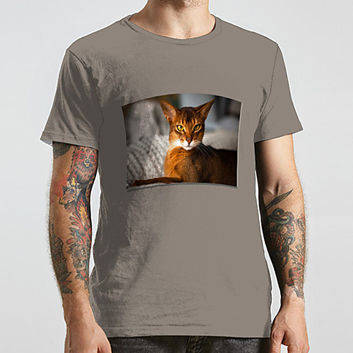Men's Unisex Tee T shirt 3D Print Cat Graphic Prints Animal Plus Size Print Short Sleeve Casual Tops Fashion Designer Big and Tall Gray
Men's Unisex Tee T shirt 3D Print Cat Graphic Prints Animal Plus Size Print Short Sleeve Casual Tops Fashion Designer Big and Tall Gray