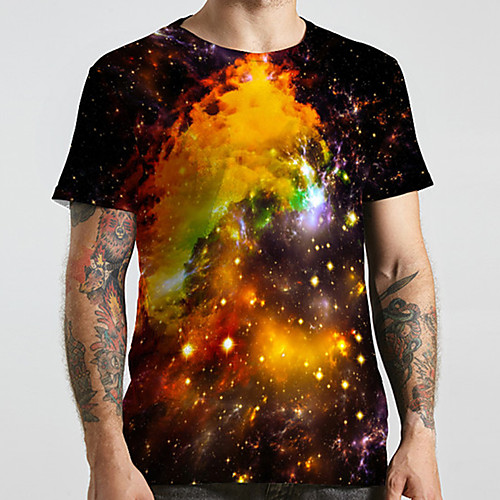 Men's Unisex Tee T shirt 3D Print Galaxy Graphic Prints Plus Size Print Short Sleeve Casual Tops Basic Designer Big and Tall Yellow
Men's Unisex Tee T shirt 3D Print Galaxy Graphic Prints Plus Size Print Short Sleeve Casual Tops Basic Designer Big and Tall Yellow