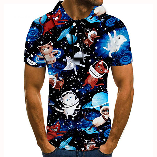 Men's Golf Shirt 3D Print Graphic Prints Starry Sky Astronaut Button-Down Short Sleeve Street Tops Casual Fashion Cool Blue / Sports
Men's Golf Shirt 3D Print Graphic Prints Starry Sky Astronaut Button-Down Short Sleeve Street Tops Casual Fashion Cool Blue / Sports