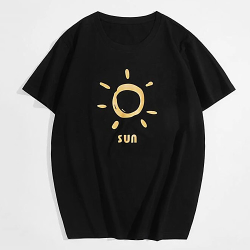 Men's Unisex Tee T shirt Hot Stamping Graphic Prints Sun Plus Size Print Short Sleeve Casual Tops 100% Cotton Basic Designer Big and Tall Black
Men's Unisex Tee T shirt Hot Stamping Graphic Prints Sun Plus Size Print Short Sleeve Casual Tops 100% Cotton Basic Designer Big and Tall Black