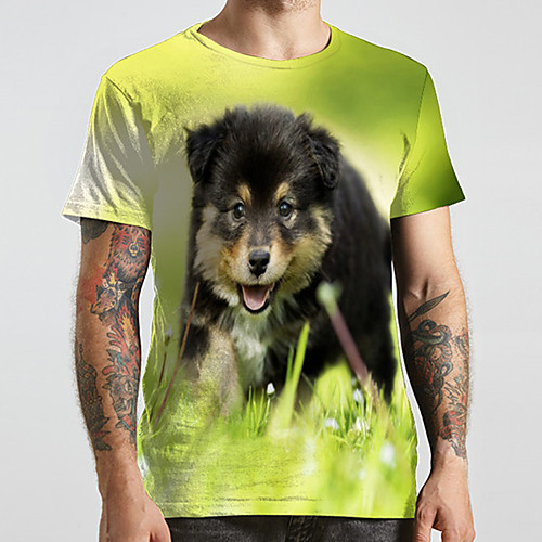 Men's Unisex Tee T shirt 3D Print Dog Graphic Prints Animal Plus Size Print Short Sleeve Casual Tops Fashion Designer Big and Tall Green
Men's Unisex Tee T shirt 3D Print Dog Graphic Prints Animal Plus Size Print Short Sleeve Casual Tops Fashion Designer Big and Tall Green