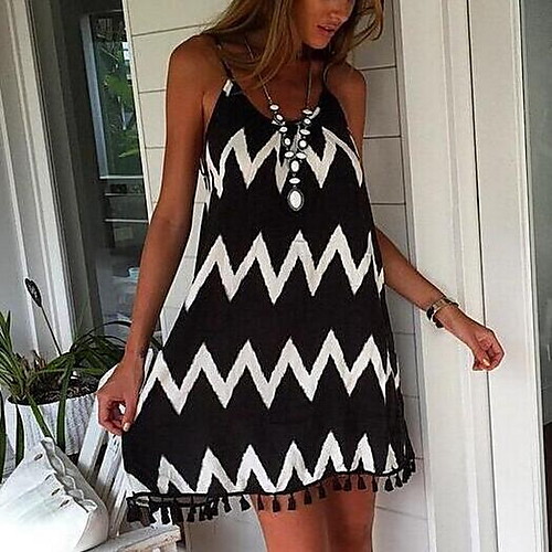 Women's Chiffon Dress Short Mini Dress Black Sleeveless Striped Backless Summer Halter Neck Sexy 2021 S M L XL XXL 3XL
Women's Chiffon Dress Short Mini Dress Black Sleeveless Striped Backless Summer Halter Neck Sexy 2021 S M L XL XXL 3XL