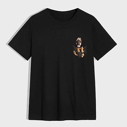 Men's Tee T shirt Hot Stamping Dog Graphic Prints Print Short Sleeve Casual Tops 100% Cotton Basic Designer Big and Tall Black
Men's Tee T shirt Hot Stamping Dog Graphic Prints Print Short Sleeve Casual Tops 100% Cotton Basic Designer Big and Tall Black
