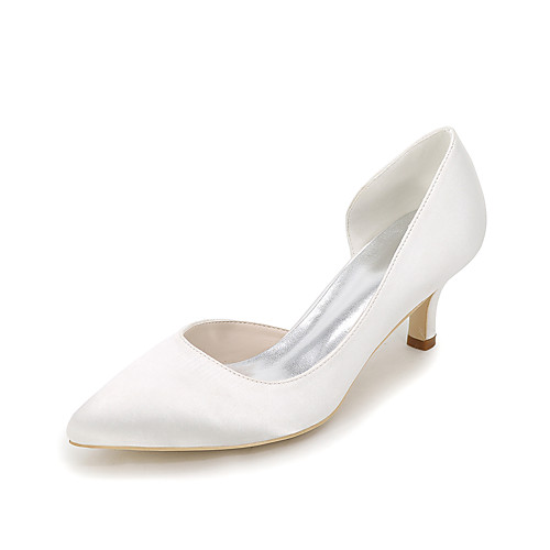 Women's Wedding Shoes Kitten Heel Pointed Toe Satin Solid Colored White Purple Red
Women's Wedding Shoes Kitten Heel Pointed Toe Satin Solid Colored White Purple Red