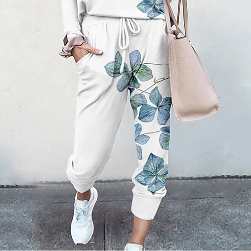 Women's Basic Soft Comfort Going out Gym Palazzo Pants Plants Graphic Prints Full Length Elastic Drawstring Design Print Blue Orange
Women's Basic Soft Comfort Going out Gym Palazzo Pants Plants Graphic Prints Full Length Elastic Drawstring Design Print Blue Orange