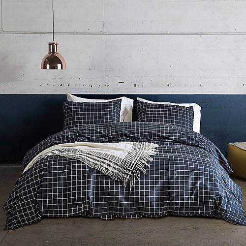 Duvet cover set with zipper with plaid geometric pattern, ultra soft comfortable and breathable durable
Duvet cover set with zipper with plaid geometric pattern, ultra soft comfortable and breathable durable