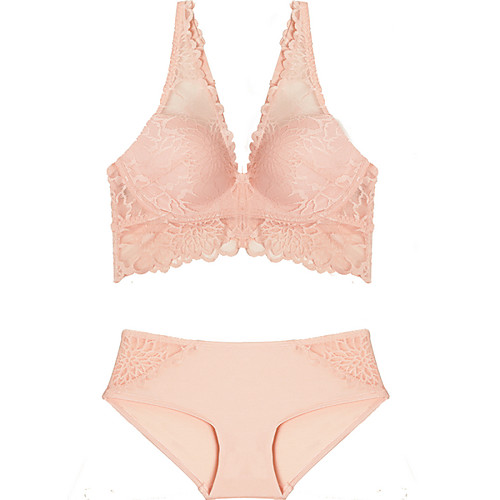 Women's Bra & Panty Set Wireless 3/4 Cup Solid Color Sexy Blushing Pink
Women's Bra & Panty Set Wireless 3/4 Cup Solid Color Sexy Blushing Pink