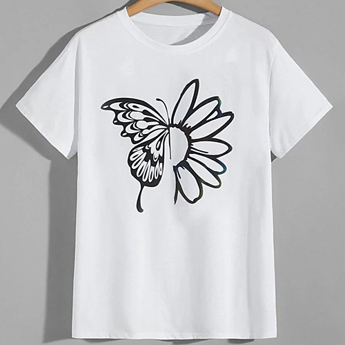 Men's Unisex Tee T shirt Hot Stamping Floral Butterfly Graphic Prints Plus Size Print Short Sleeve Casual Tops 100% Cotton Basic Designer Big and Tall White
Men's Unisex Tee T shirt Hot Stamping Floral Butterfly Graphic Prints Plus Size Print Short Sleeve Casual Tops 100% Cotton Basic Designer Big and Tall White