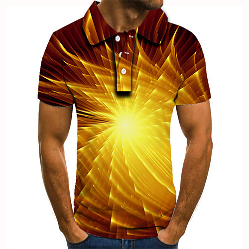Men's Golf Shirt 3D Print Graphic Prints Streamer Button-Down Short Sleeve Street Tops Casual Fashion Cool Gold / Sports
Men's Golf Shirt 3D Print Graphic Prints Streamer Button-Down Short Sleeve Street Tops Casual Fashion Cool Gold / Sports